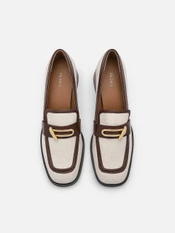 Brie Canvas Heel Loafers