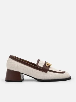Brie Canvas Heel Loafers