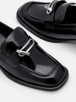 Brie Leather Heel Loafers