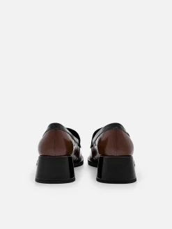Brie Leather Heel Loafers