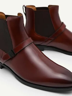 Brooklyn Leather Strapped Boots