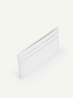 Cris-Cross Pattern Leather Cardholder