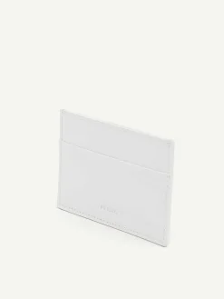Cris-Cross Pattern Leather Cardholder