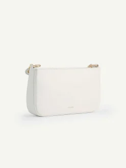 Dilone Houndstooth Double Flap Shoulder Bag