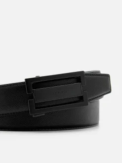 Embossed Leather Automatic Belt