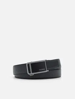 Embossed Leather Automatic Belt