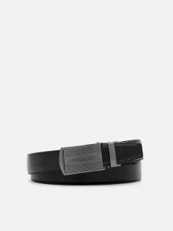 Embossed Leather Automatic Belt