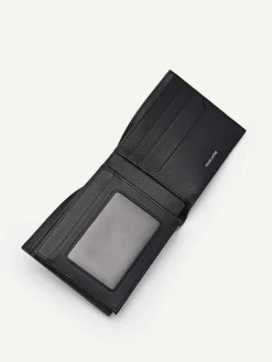 Embossed Leather Bi-Fold Flip Wallet