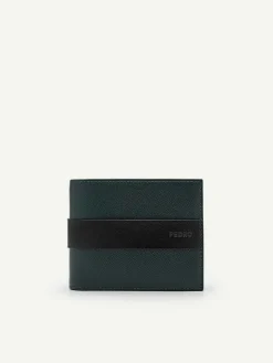 Embossed Leather Bi-Fold Flip Wallet