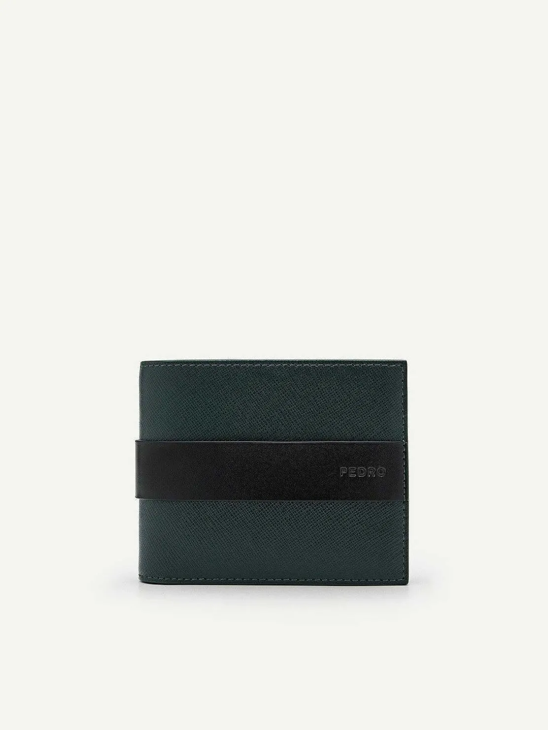 Embossed Leather Bi-Fold Flip Wallet