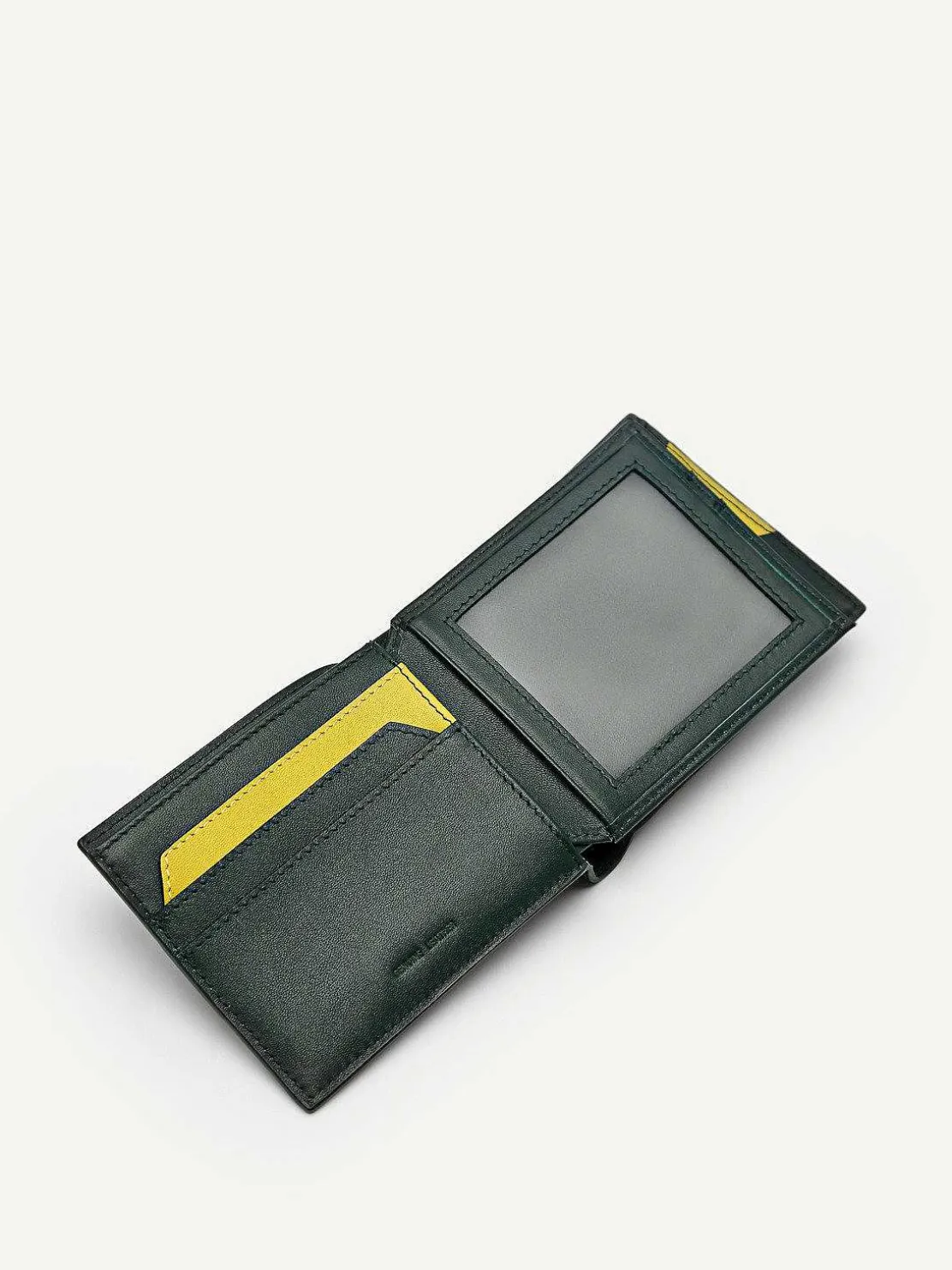 Embossed Leather Bi-Fold Flip Wallet