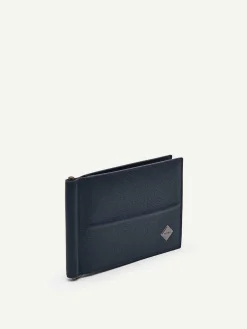 Embossed Leather Bi-Fold Money Clip