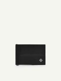 Embossed Leather Bi-Fold Money Clip