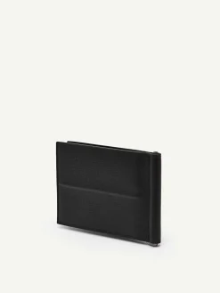 Embossed Leather Bi-Fold Money Clip