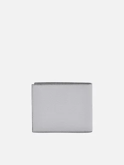 Embossed Leather Bi-Fold Wallet With Coin Pouch