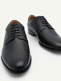 Embossed Leather Derby Shoes