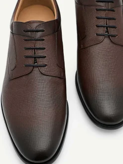 Embossed Leather Derby Shoes
