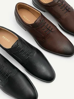 Embossed Leather Derby Shoes