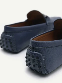 Embossed Leather Driving Shoes