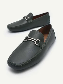 Embossed Leather Driving Shoes