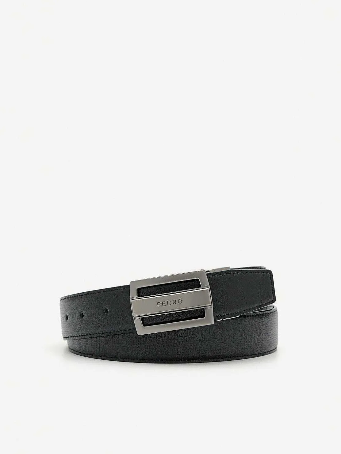 Embossed Leather Reversible Tang Belt