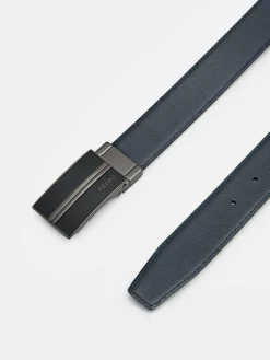 Embossed Leather Reversible Tang Belt