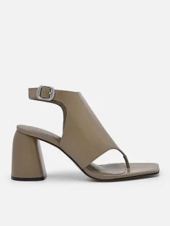 Este Leather Heel Sandals
