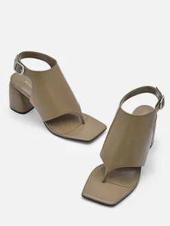 Este Leather Heel Sandals