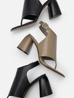 Este Leather Heel Sandals