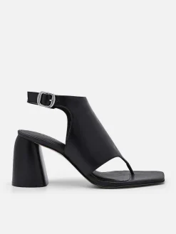Este Leather Heel Sandals