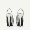 Glitter Slingback Heel Sandals