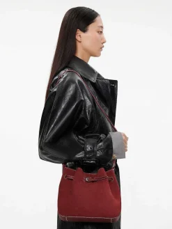 Helix Leather Bucket Bag