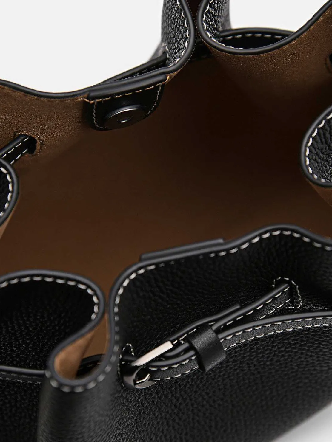 Helix Leather Bucket Bag