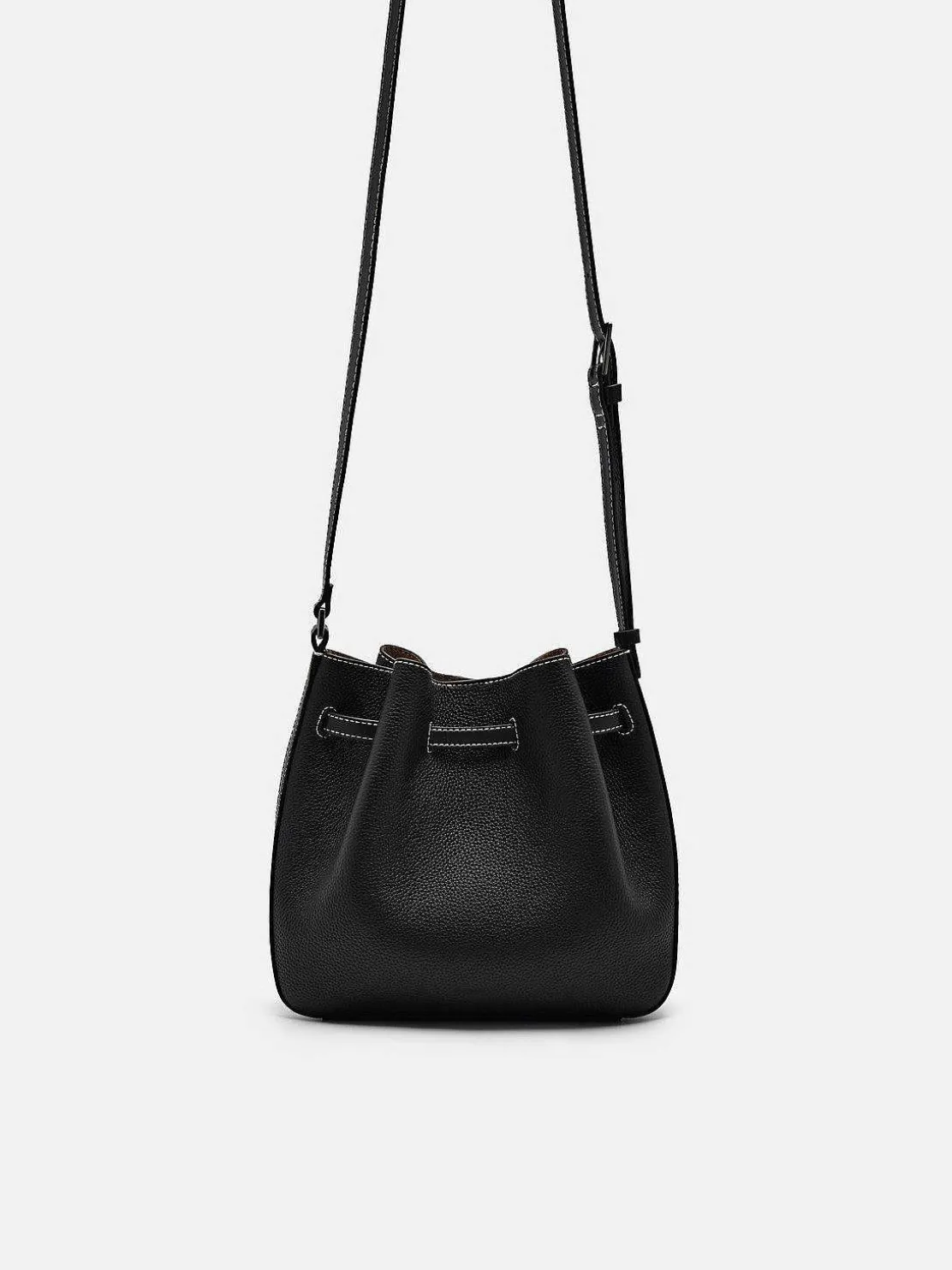 Helix Leather Bucket Bag