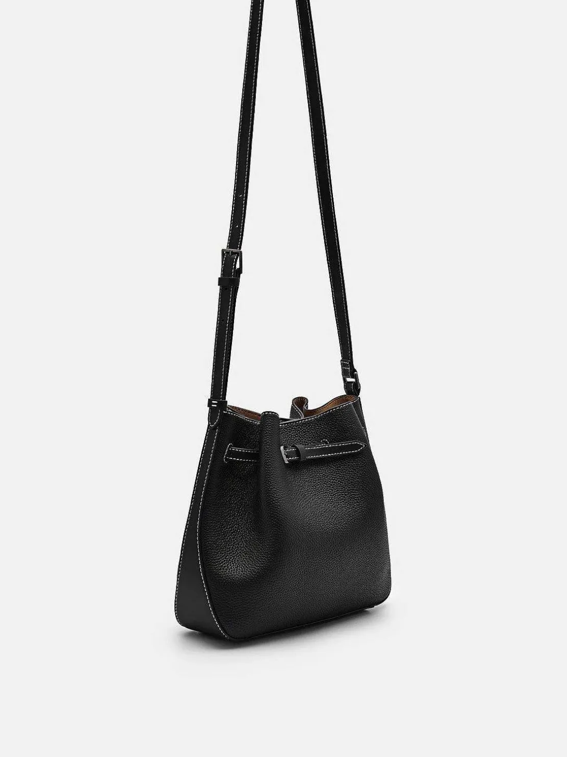 Helix Leather Bucket Bag