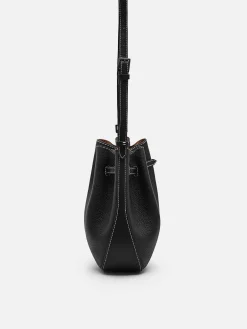Helix Leather Bucket Bag