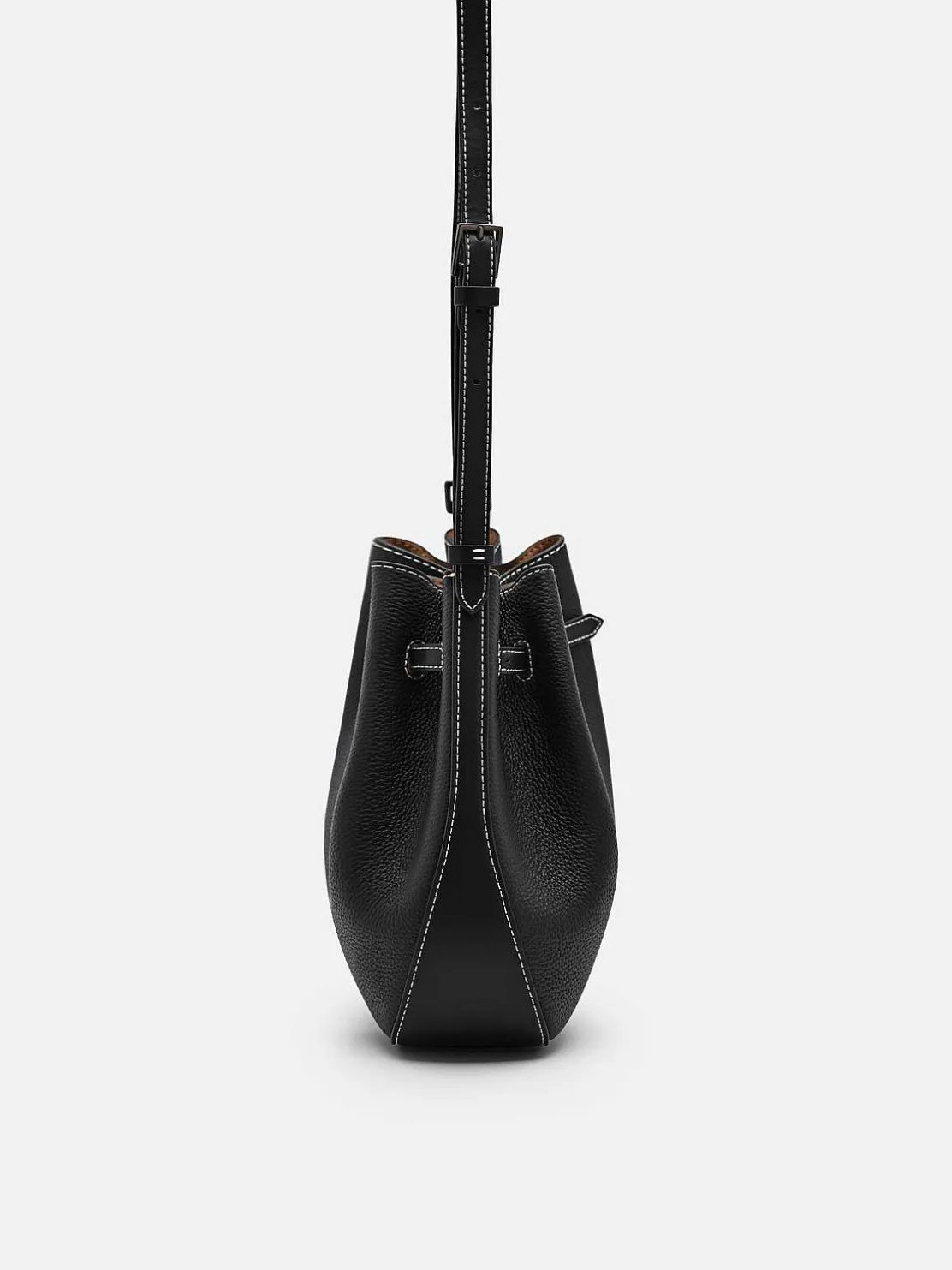 Helix Leather Bucket Bag