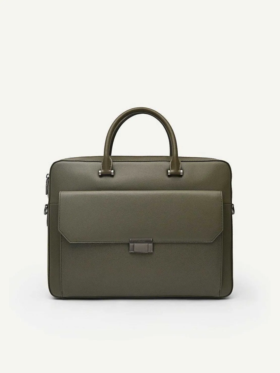 Henry Textured Leather Briefcase