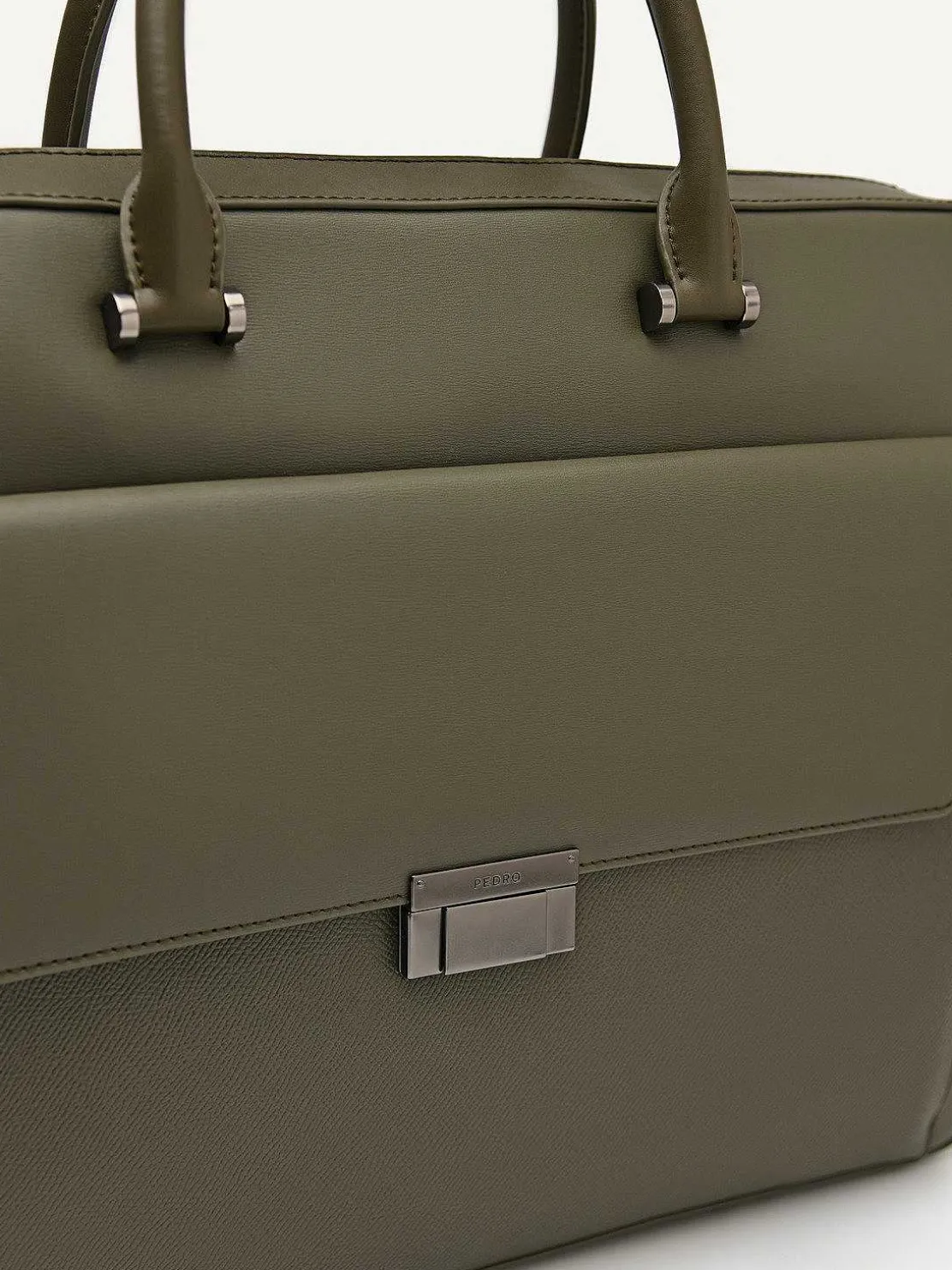 Henry Textured Leather Briefcase