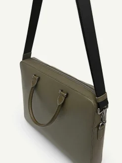 Henry Textured Leather Briefcase