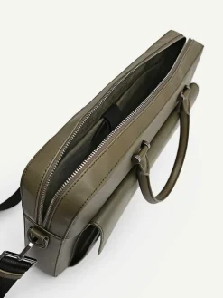 Henry Textured Leather Briefcase