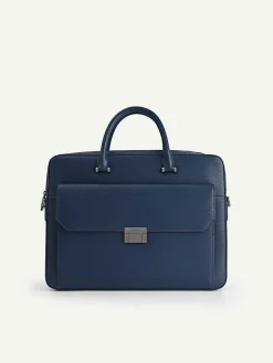 Henry Textured Leather Briefcase