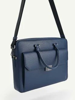 Henry Textured Leather Briefcase