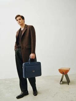Henry Textured Leather Briefcase