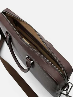 Henry Textured Leather Briefcase