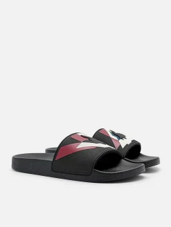 Houndstooth Slide Sandals