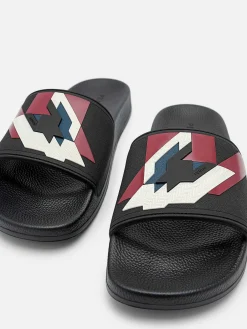 Houndstooth Slide Sandals