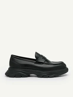 Hybrix Leather Penny Loafers