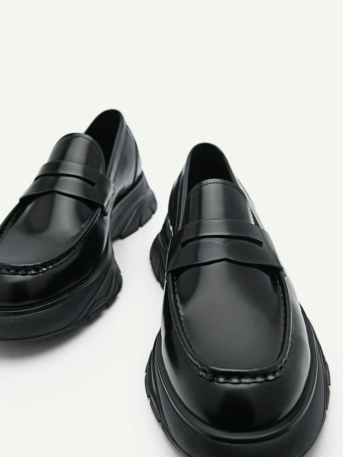 Hybrix Leather Penny Loafers