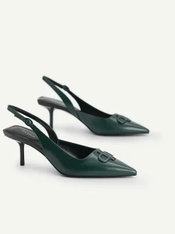 Icon Leather Pointed Slingback Pumps